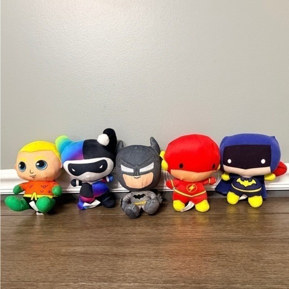 DC Comics Justice League Chibi Plush Lot Aquaman Batman Batgirl Flash Harley